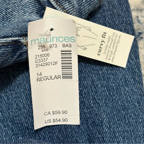 Goldie Blue Cheeky Wide Leg Jeans Curvy Fit Size 14 NWT - Picture 7 of 12